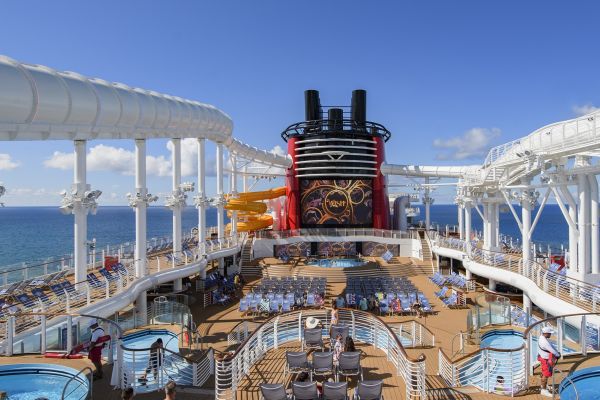 Deck of a Disney Cruise ship