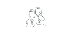 Pairing wine with travel icon