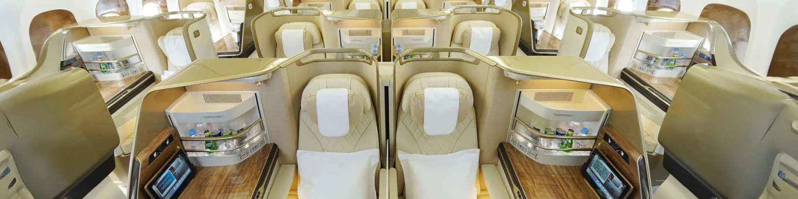 Emirates' New Business Class on Boeing 777 Aircraft Banner