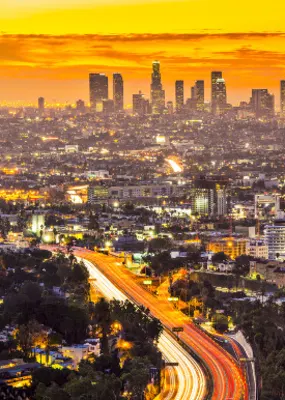 Downtown LA sunset