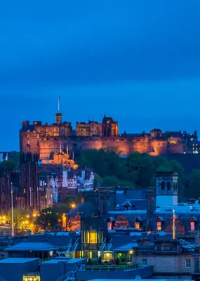 Edinburgh skyline at night 
