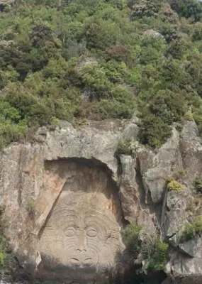 Maori rock carvings