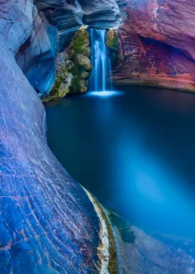 A waterfall in Karijini National Park, Western Australia