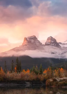 Three Sisters peaks in Alberta