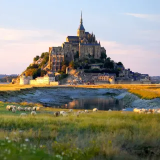 Mont Saint-Michel castle in Normandy, France