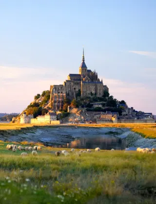 Mont Saint-Michel castle in Normandy, France