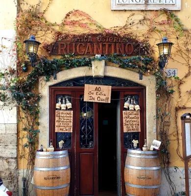 The famous restaurant Rugantino in Trastevere, Italy