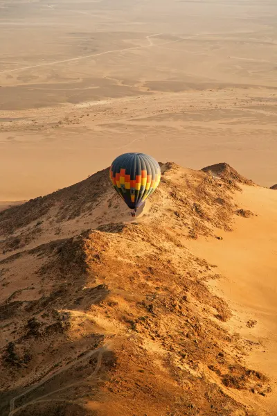 Hot air ballooning over Namibia, luxury travel holiday