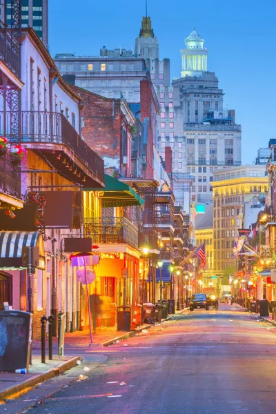 Bourbon street in New Orleans, Louisiana, USA
