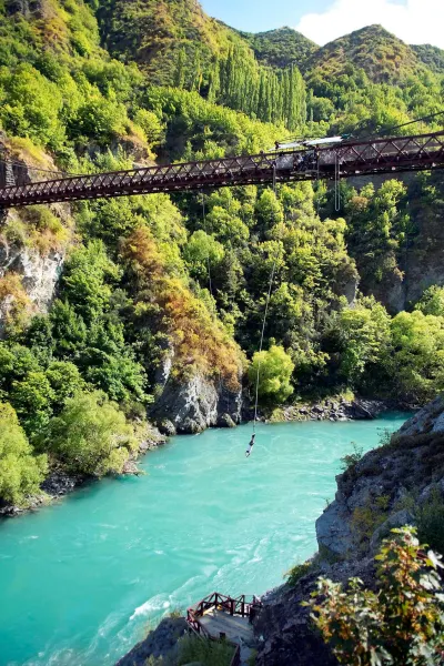 Bungee jumping, luxury travel holiday, New Zealand