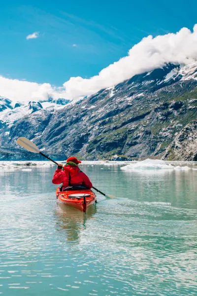 Glacier Bay National Park with glacier in background