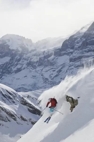Skier on a luxury travel holiday to Grindelwald, Switzerland