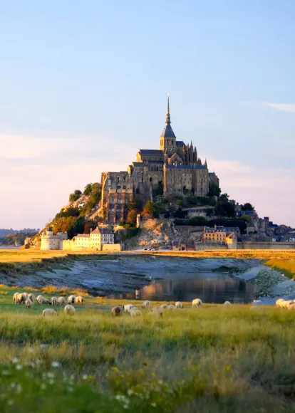 Mont Saint-Michel castle in Normandy, France