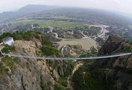 Would You Cross China's Glass-Bottomed Bridge? luxury travel