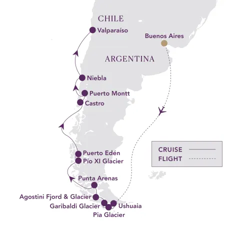 Itinerary map