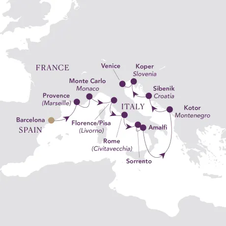 Itinerary map