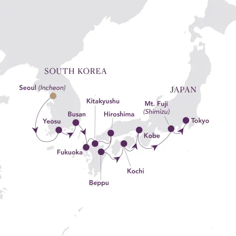 Itinerary map