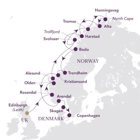 Itinerary map