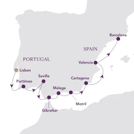 Itinerary map