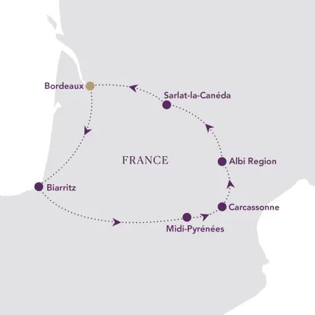 Itinerary map