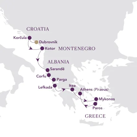 Itinerary map