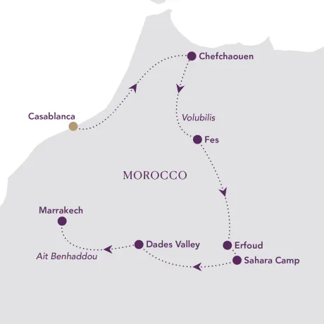 Itinerary map