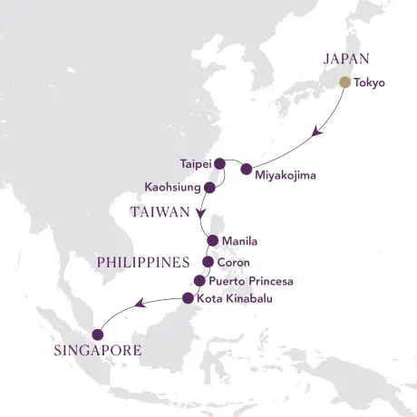 Itinerary map