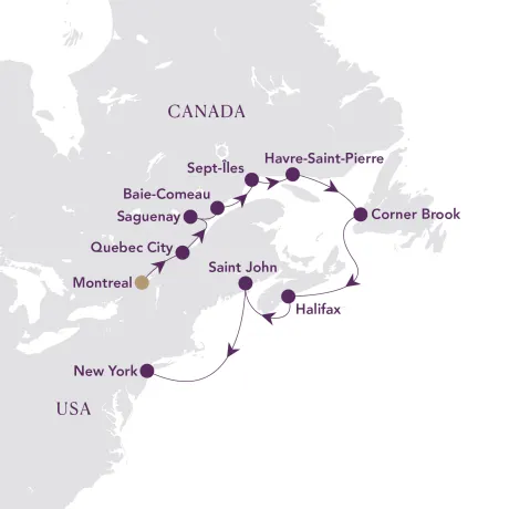 Itinerary map