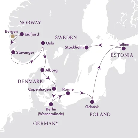 Itinerary map