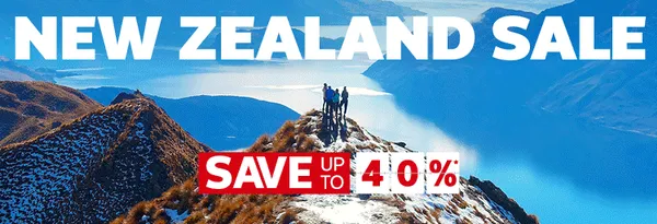 New Zealand Sale. Save up to 40%*