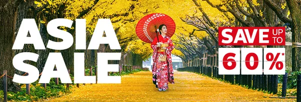 Asia Sale - save up to 60%*