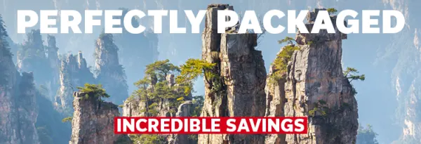 Perfectly packaged.  3 NIGHT SINGAPORE ESCAPE $800* BONUS VALUE | 15 DAY CHINA TOUR $2500* BONUS SAVINGS