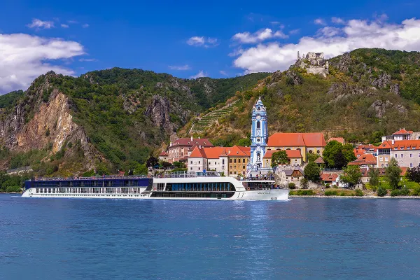 Ship in European river