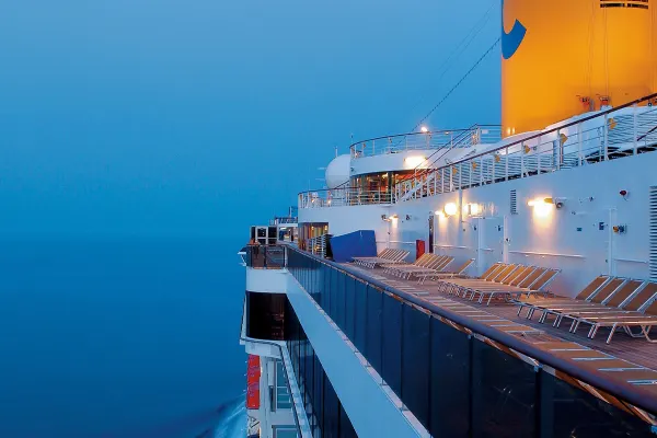 Side of cruise ship