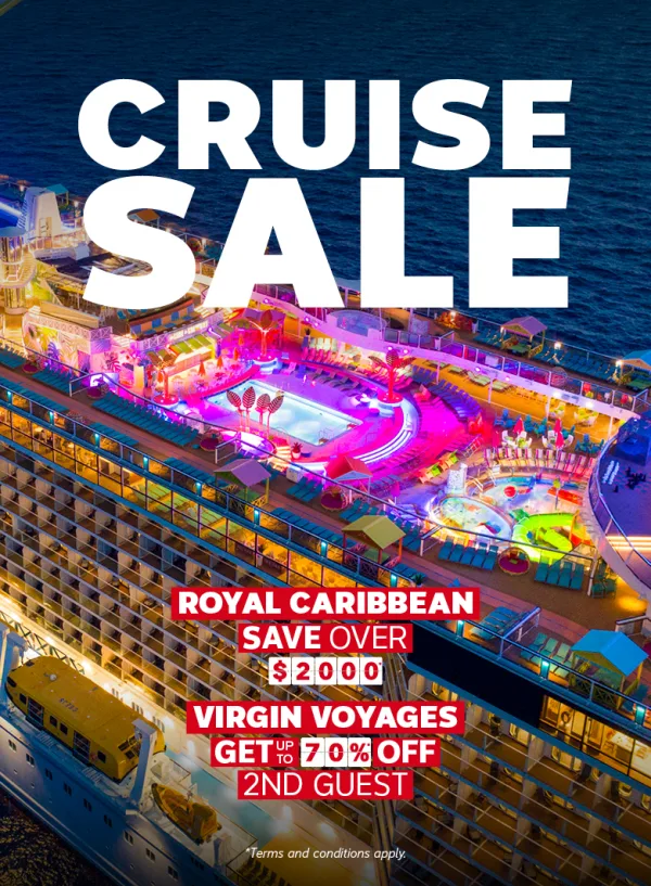 Cruise Sale on now! Save on Royal Caribbean, Virgin Voyages and more!