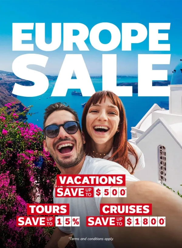 Europe Sale on now! Save on Cruises, Tours, Vacations & more!