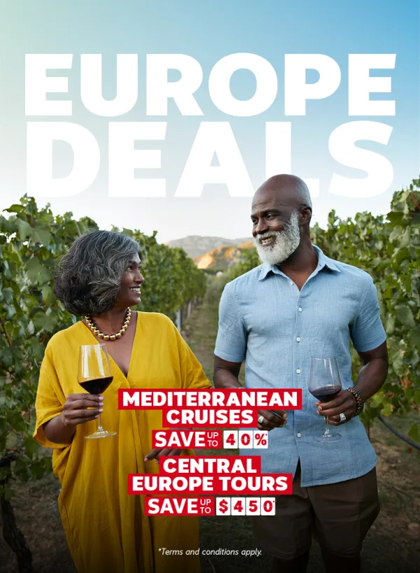 Europe deals! Save on cruises, vacation packages, tours and more!