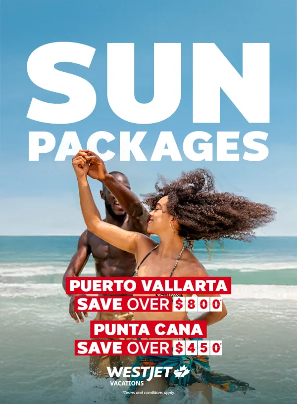 Save on amazing sunny vacations with WestJet Vacations