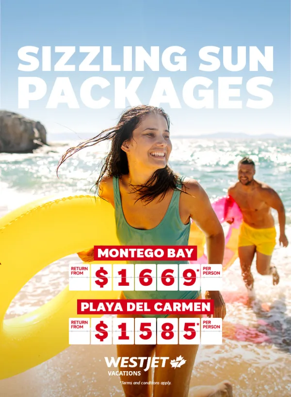 Explore sizzling sun packages with WestJet Vacations