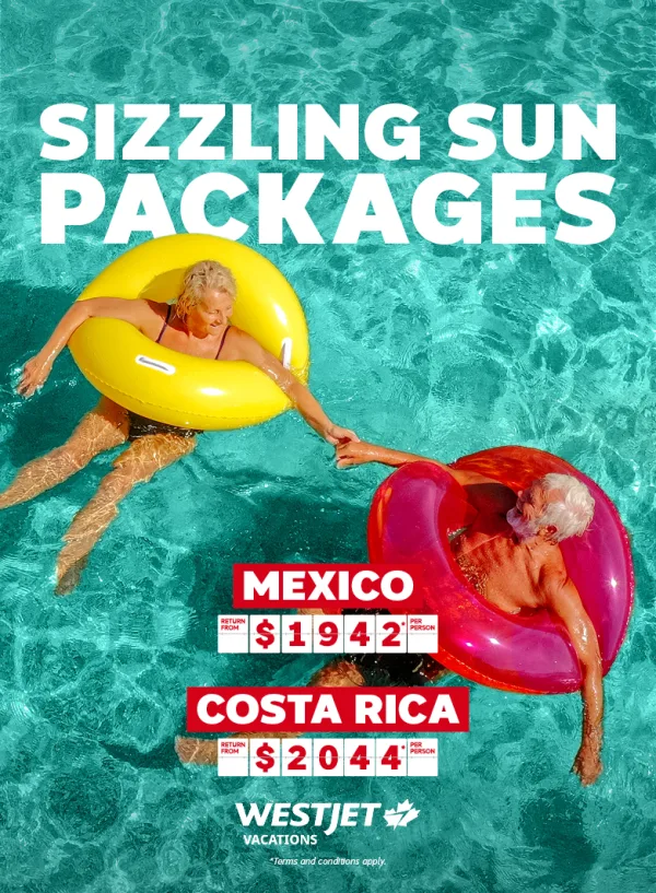 Save big on sunny destinations with WestJet Vacations