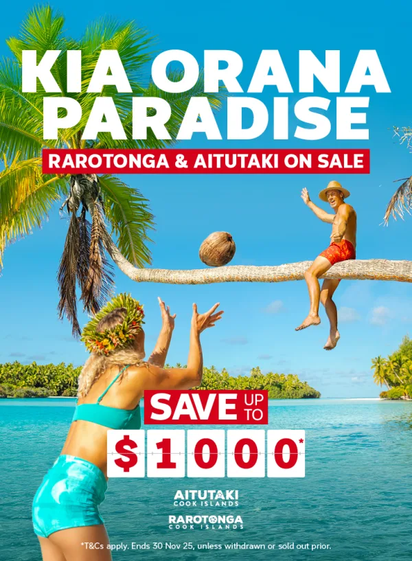 cook islands tourism overlay - save up to $1000*