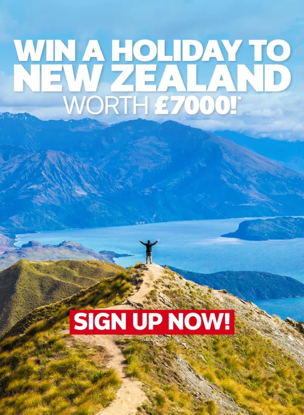 Win a holiday to New Zealand worth £7000!*