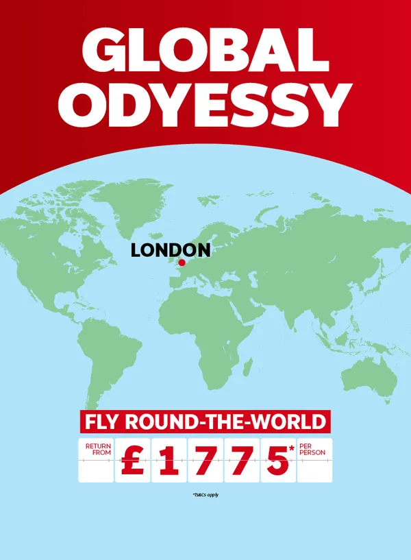 Fly round-the-world from £1775pp