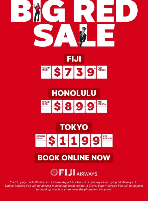 Fiji Airways Big Red Sale Week 3 Deals