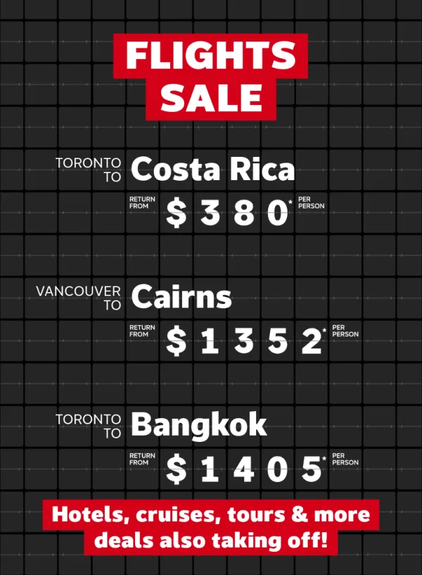 Check out these RED HOT flight deals!
