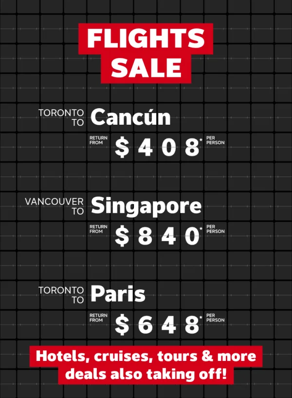 Flights Sale - Dec 1-8