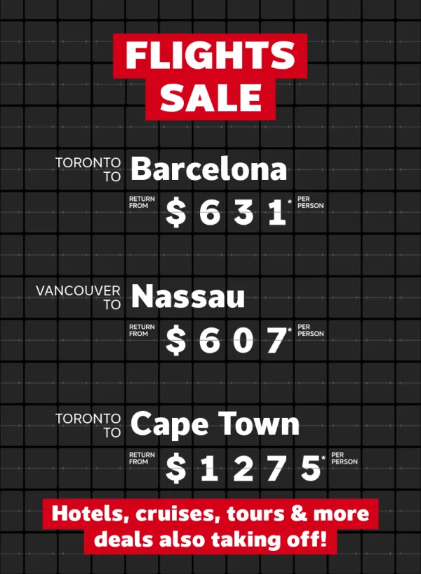 Flights Sale - Dec 8-15