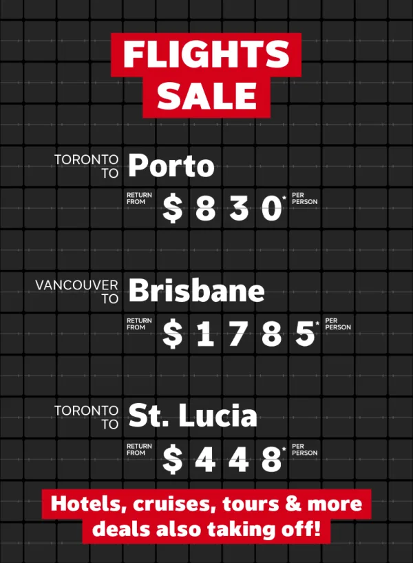 Check out these RED HOT flight deals!