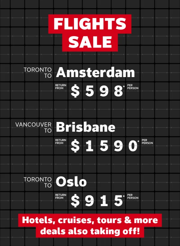 Check out these RED HOT flight deals!