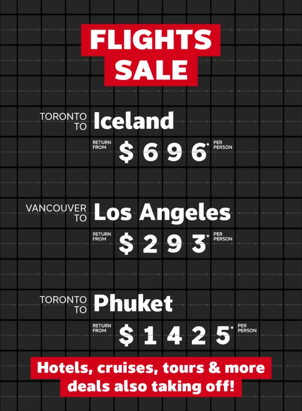 Flights Sale - Nov 10-17